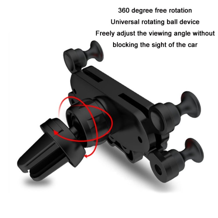KM - 20 Car Universal Air Outlet Gravity Mobile Phone Holder, Black, Silver, Red - ORIWHIZ