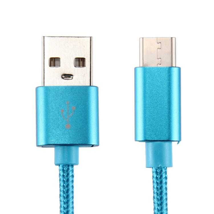 Knit Texture USB to USB - C / Type - C Data Sync Charging Cable, Cable Length: 2m, 3A Output - ORIWHIZ