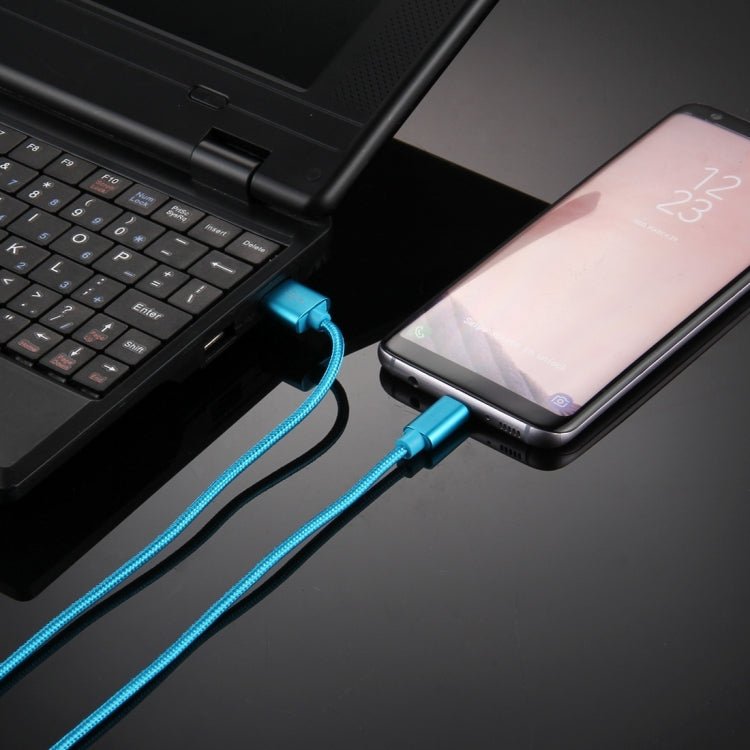Knit Texture USB to USB - C / Type - C Data Sync Charging Cable, Cable Length: 2m, 3A Output - ORIWHIZ