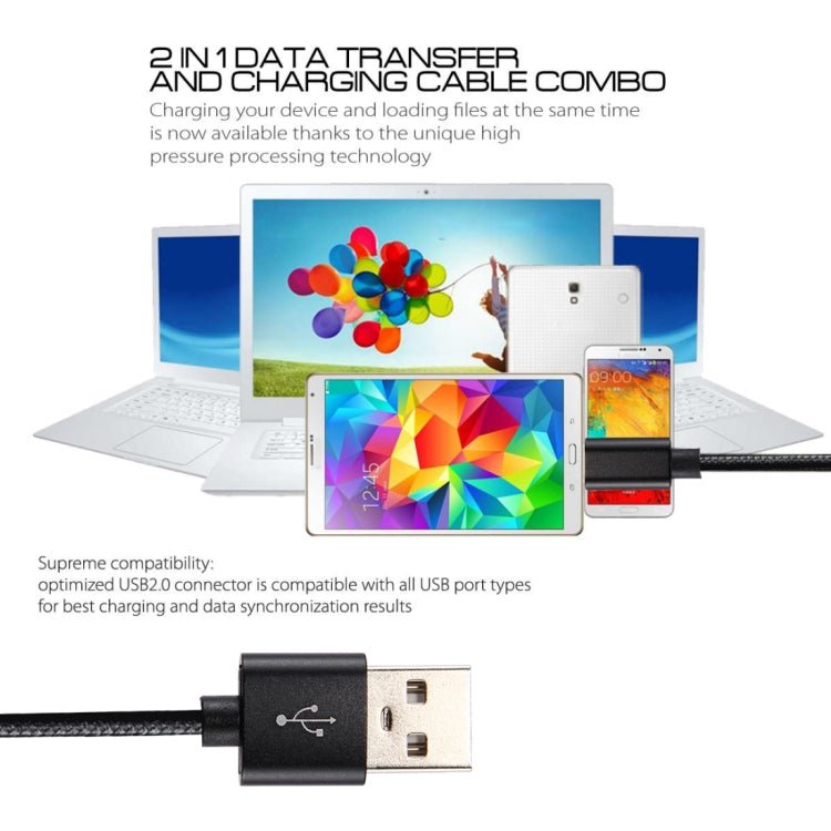Knit Texture USB to USB - C / Type - C Data Sync Charging Cable, Cable Length: 3m, 3A Total Output, 2A Transfer Data - ORIWHIZ