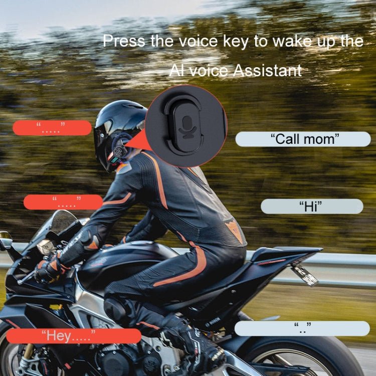 KUQIBAO Motorcycle Helmet Waterproof Bluetooth - compatible Headset With Light - ORIWHIZConsumer ElectronicsKUQIBAOMotorcycle Walkie Talkie
