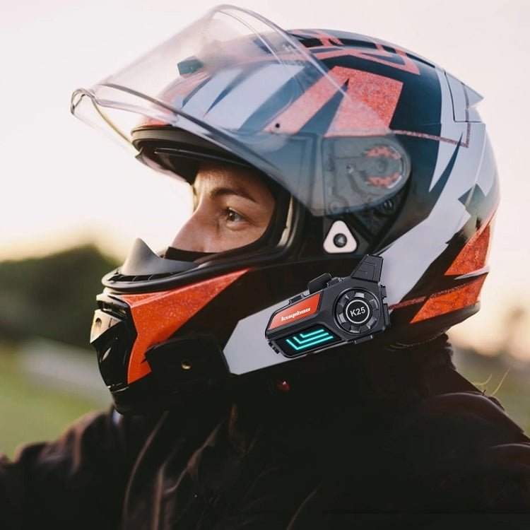 KUQIBAO Motorcycle Helmet Waterproof Bluetooth - compatible Headset With Light - ORIWHIZConsumer ElectronicsKUQIBAOMotorcycle Walkie Talkie