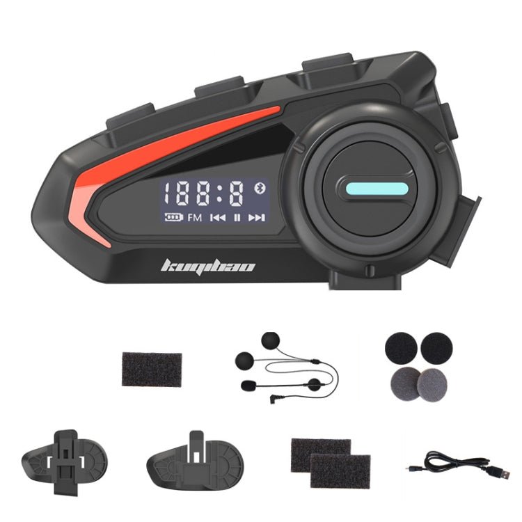 KUQIBAO Motorcycle Helmet Waterproof Bluetooth - compatible Headset With Screen - ORIWHIZConsumer ElectronicsKUQIBAOMotorcycle Walkie Talkie
