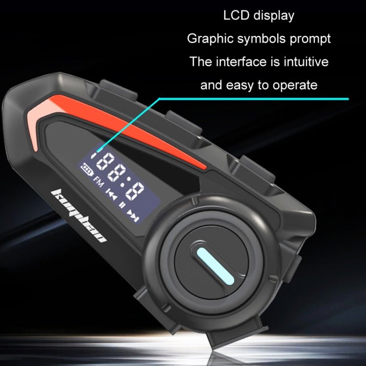 KUQIBAO Motorcycle Helmet Waterproof Bluetooth - compatible Headset With Screen - ORIWHIZConsumer ElectronicsKUQIBAOMotorcycle Walkie Talkie