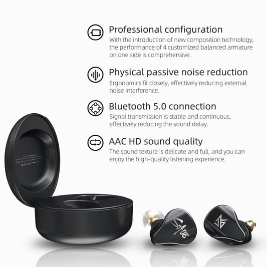 KZ SA08 Wireless Four - unit 5BA Balance Armature Bluetooth In - ear TWS Earphone, SA08 - ORIWHIZ