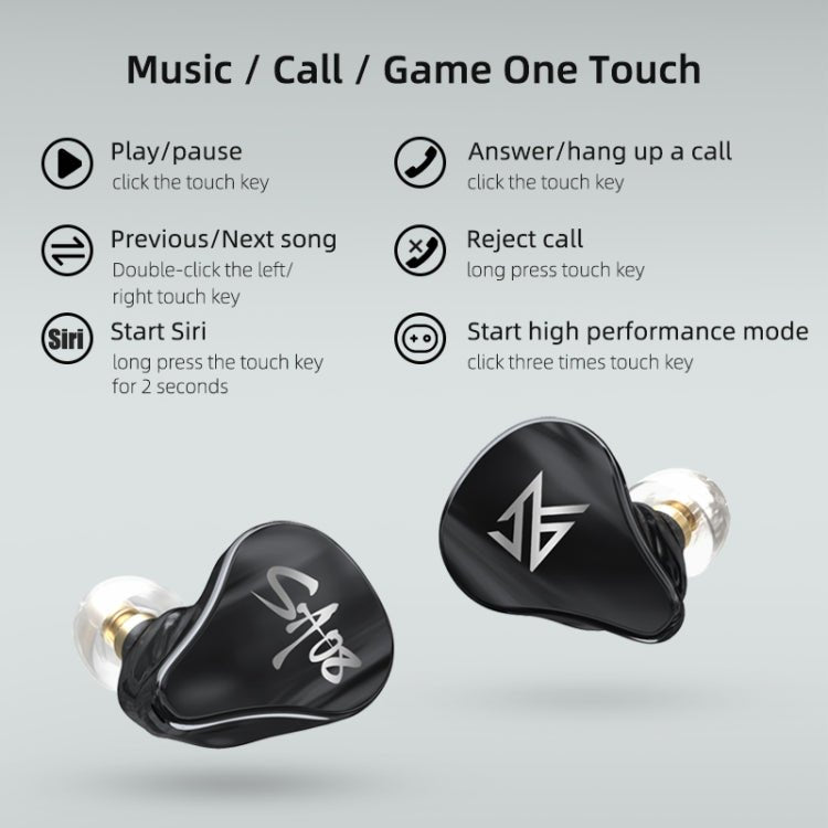 KZ SA08 Wireless Four - unit 5BA Balance Armature Bluetooth In - ear TWS Earphone, SA08 - ORIWHIZ