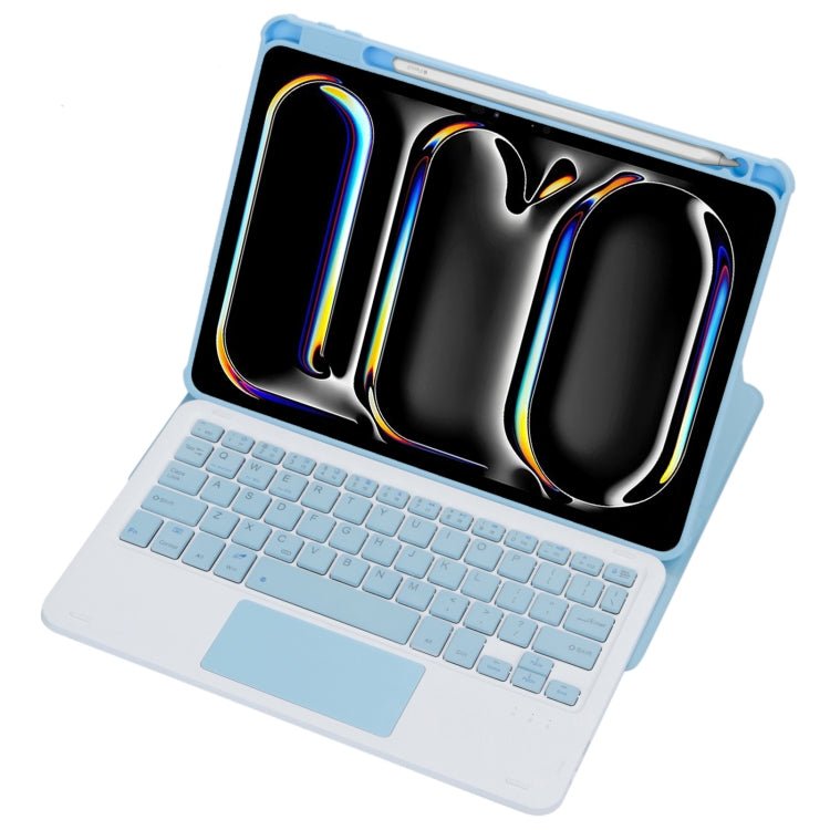 L13 - A 360 Rotation Acrylic Transparent Bluetooth Keyboard Leather Case With Touch Control, L13 - A - ORIWHIZApple AccessoriesiPad KeyboardiPad Keyboard For iPad Pro