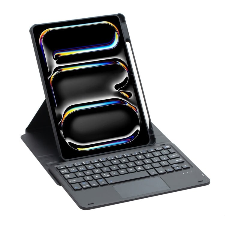 L13 - A 360 Rotation Acrylic Transparent Bluetooth Keyboard Leather Case With Touch Control, L13 - A - ORIWHIZApple AccessoriesiPad KeyboardiPad Keyboard For iPad Pro