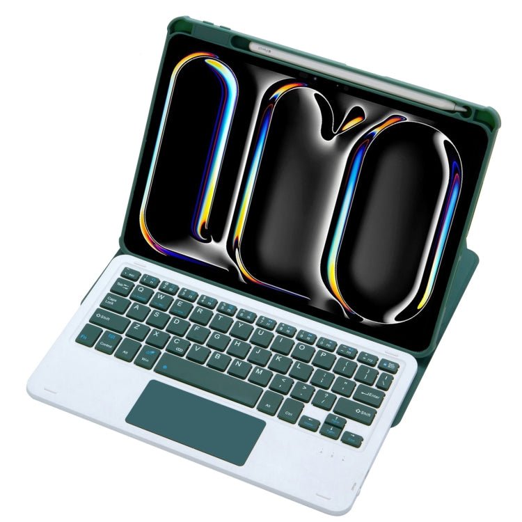 L13 - A 360 Rotation Acrylic Transparent Bluetooth Keyboard Leather Case With Touch Control, L13 - A - ORIWHIZApple AccessoriesiPad KeyboardiPad Keyboard For iPad Pro