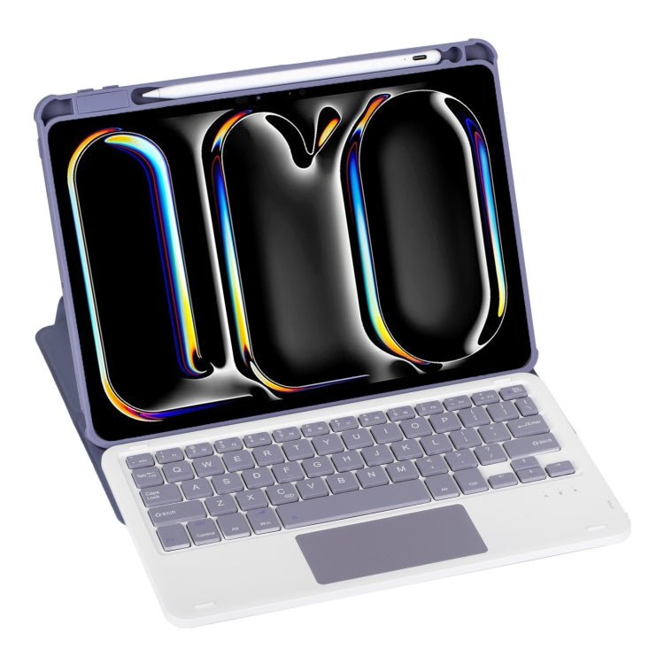 L13 - A 360 Rotation Acrylic Transparent Bluetooth Keyboard Leather Case With Touch Control, L13 - A - ORIWHIZApple AccessoriesiPad KeyboardiPad Keyboard For iPad Pro