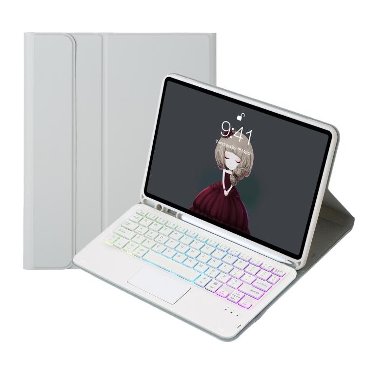 Lambskin Pen Slot Touch Pad Backlight Bluetooth Keyboard Leather Tablet Case, For iPad Air 2022&2020 / Pro 11 2021&2020&2018, For iPad 10.2 2021&2020&2019/Air 2019/Pro 10.5, For iPad 9.7 2018&2017 / Pro 9.7 / Air 2 - ORIWHIZApple AccessoriesiPad KeyboardiPad Keyboard For iPad Pro
