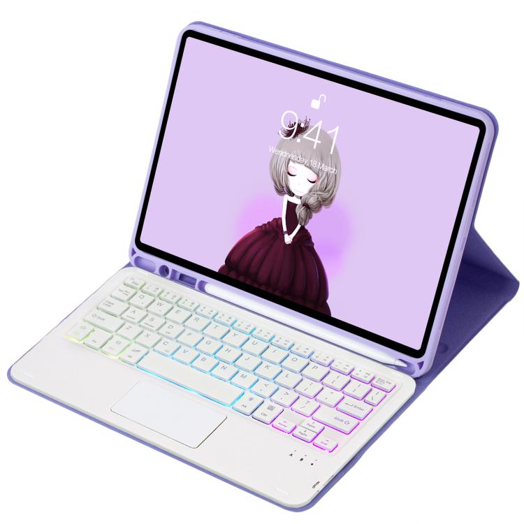 Lambskin Pen Slot Touch Pad Backlight Bluetooth Keyboard Leather Tablet Case, For iPad Air 2022&2020 / Pro 11 2021&2020&2018, For iPad 10.2 2021&2020&2019/Air 2019/Pro 10.5, For iPad 9.7 2018&2017 / Pro 9.7 / Air 2 - ORIWHIZApple AccessoriesiPad KeyboardiPad Keyboard For iPad Pro