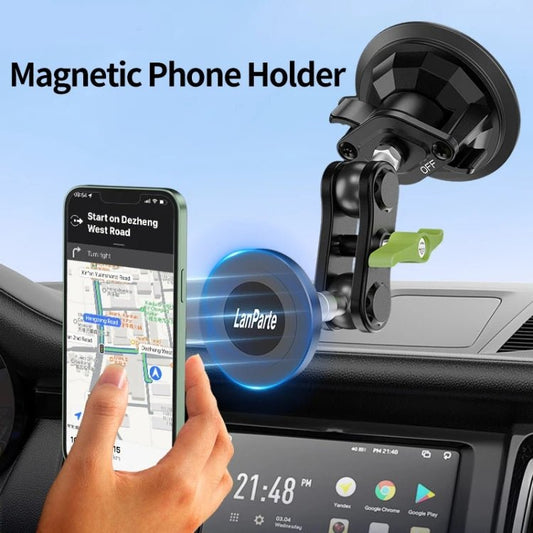 Lanparte Magnetic Car Phone Holder Adjustable Suction Cup Navigation Stand, RBA - M01N, RBA - M01NB, RBA - M01NL, RBA - M01NLB, RBA - M01 - ORIWHIZ