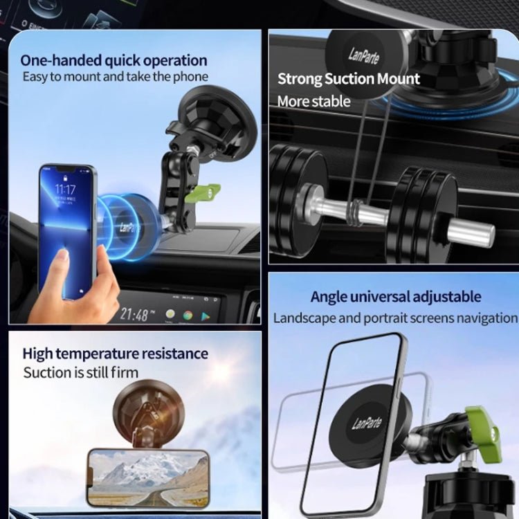 Lanparte Magnetic Car Phone Holder Adjustable Suction Cup Navigation Stand, RBA - M01N, RBA - M01NB, RBA - M01NL, RBA - M01NLB, RBA - M01 - ORIWHIZ