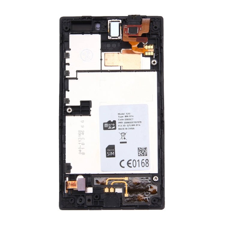 LCD Display + Touch Panel with Frame for Nokia Lumia 520, For Nokia Lumia 520 - ORIWHIZ