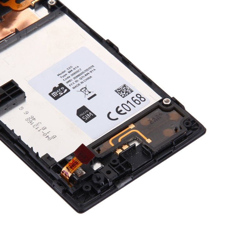 LCD Display + Touch Panel with Frame for Nokia Lumia 520, For Nokia Lumia 520 - ORIWHIZ