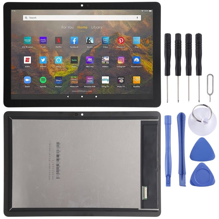 LCD Screen and Digitizer Full Assembly for Amazon Fire HD 10 (2021) T76N2B T76N2P, For Amazon Fire HD 10 (2021) (Black), For Amazon Fire HD 10 (2021) (White) - ORIWHIZ