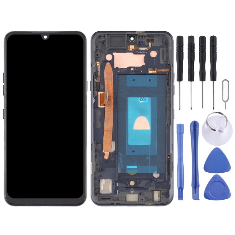 LCD Screen and Digitizer Full Assembly with Frame for LG G8X ThinQ LMG850EMW LM - G850, For LG G8X ThinQ - ORIWHIZ