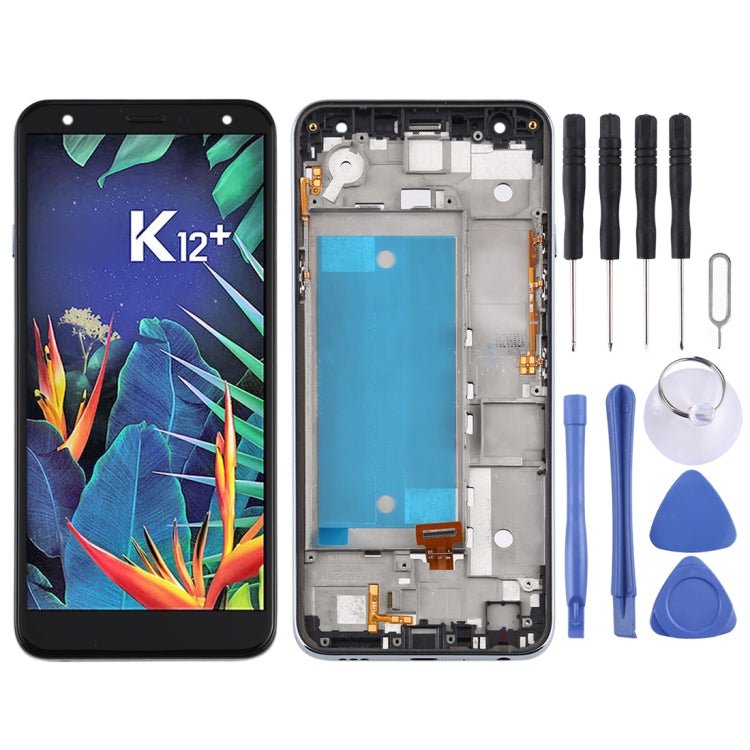 LCD Screen and Digitizer Full Assembly with Frame for LG K40 LMX420 / X4 2019 / K12 Plus,Double SIM, For LG K40(Double SIM) - ORIWHIZ