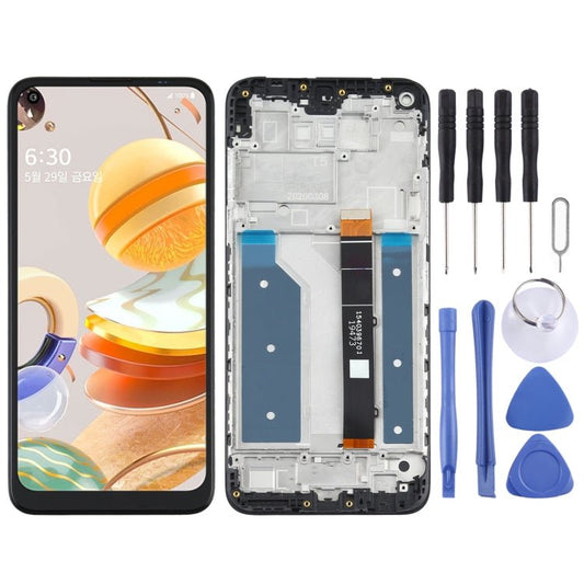 LCD Screen and Digitizer Full Assembly With Frame for LG Q61, For LG Q61 - ORIWHIZ