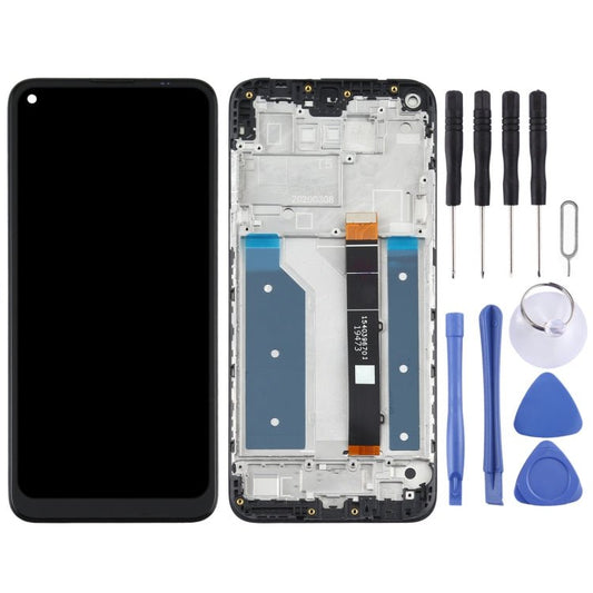 LCD Screen and Digitizer Full Assembly With Frame for LG Q61, For LG Q61 - ORIWHIZ