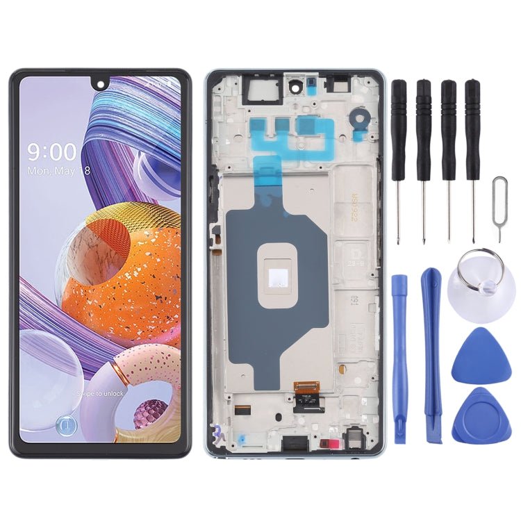 LCD Screen and Digitizer Full Assembly with Frame for LG Stylo 6 / K71 LMQ730TM LM - Q730TM LMQ730HA LM - Q730HA, For LG Stylo 6 / K71 - ORIWHIZ