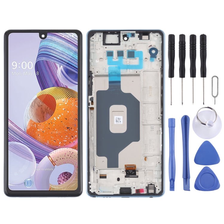 LCD Screen and Digitizer Full Assembly with Frame for LG Stylo 6 / K71 LMQ730TM LM - Q730TM LMQ730HA LM - Q730HA, For LG Stylo 6 / K71 - ORIWHIZ