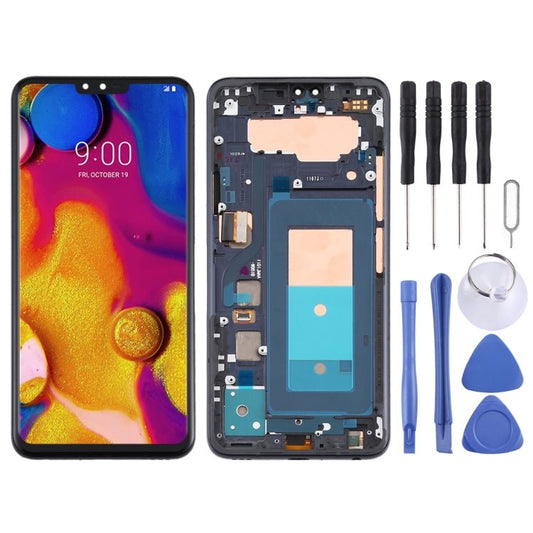 LCD Screen and Digitizer Full Assembly with Frame for LG V40 ThinQ, For LG V40 ThinQ - ORIWHIZ