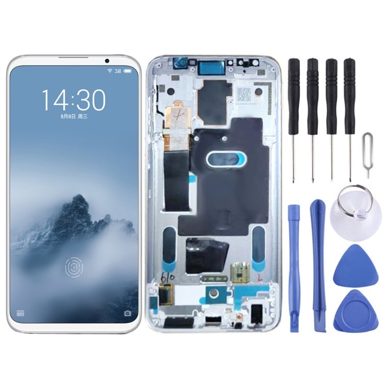 LCD Screen and Digitizer Full Assembly with Frame for Meizu 16 / 16th / M882H / M882Q, For Meizu 16 / 16th - ORIWHIZ
