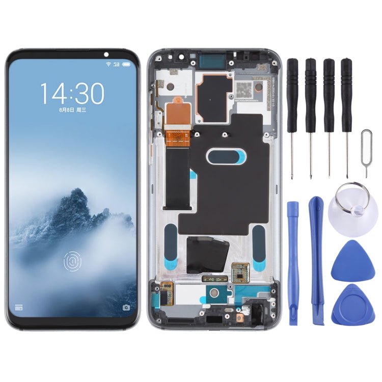 LCD Screen and Digitizer Full Assembly with Frame for Meizu 16 / 16th / M882H / M882Q, For Meizu 16 / 16th - ORIWHIZ