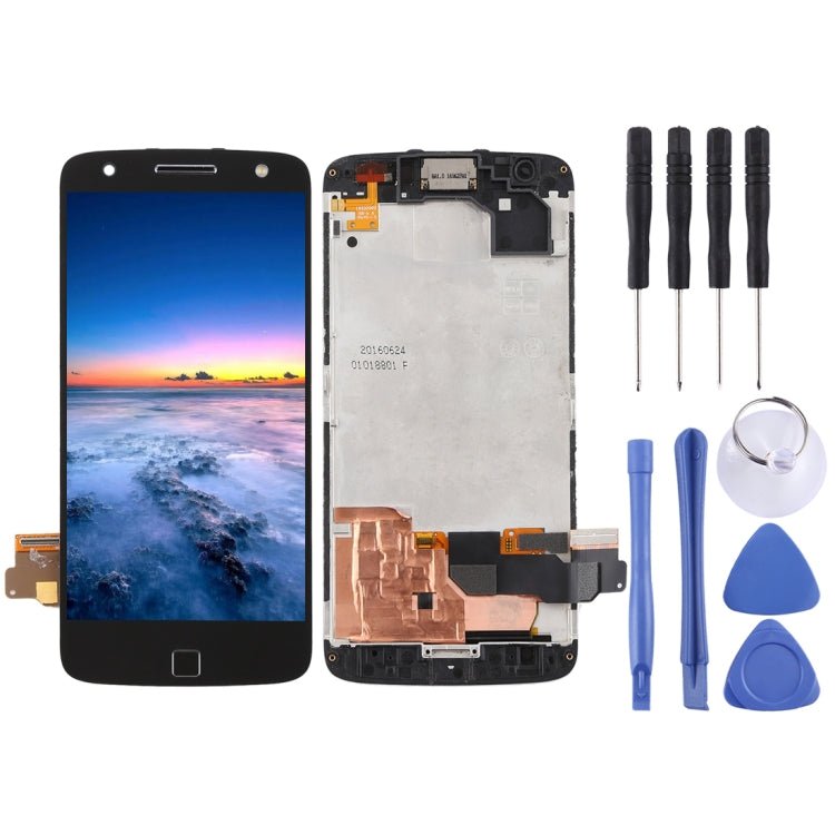 LCD Screen and Digitizer Full Assembly with Frame for Motorola Moto Z Force XT1650 - 02, For Moto Z Force - ORIWHIZ