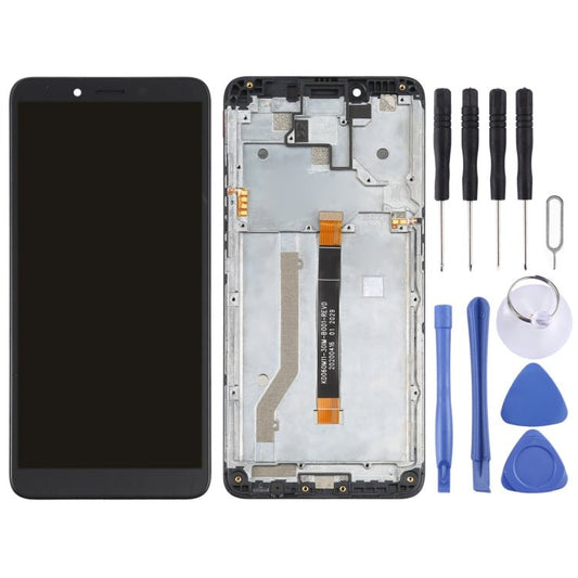 LCD Screen and Digitizer Full Assembly with Frame for Nokia C3, For Nokia C3 - ORIWHIZ
