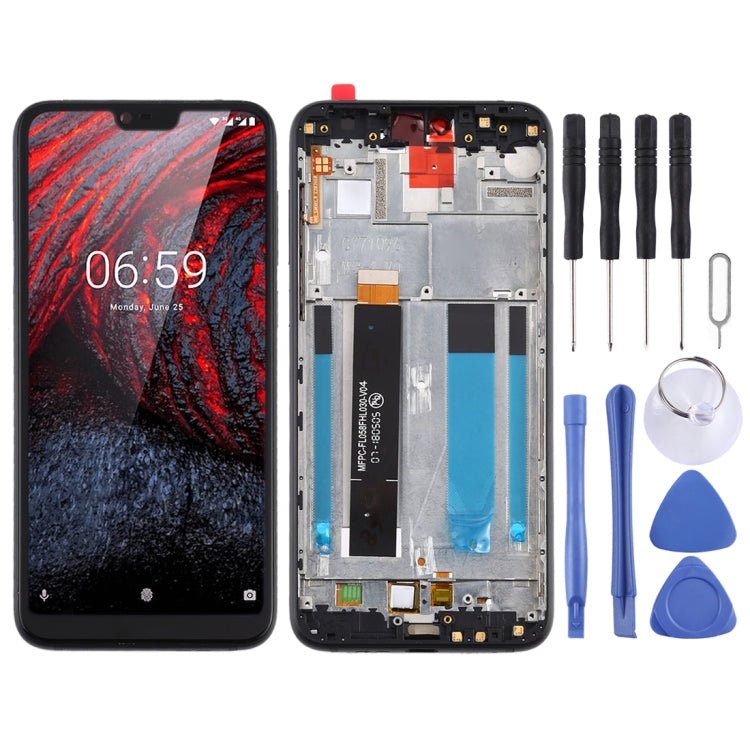 LCD Screen and Digitizer Full Assembly with Frame for Nokia X6 / 6.1 Plus TA - 1099 TA - 1116 TA - 1103 TA - 1083, For Nokia X6 - ORIWHIZ