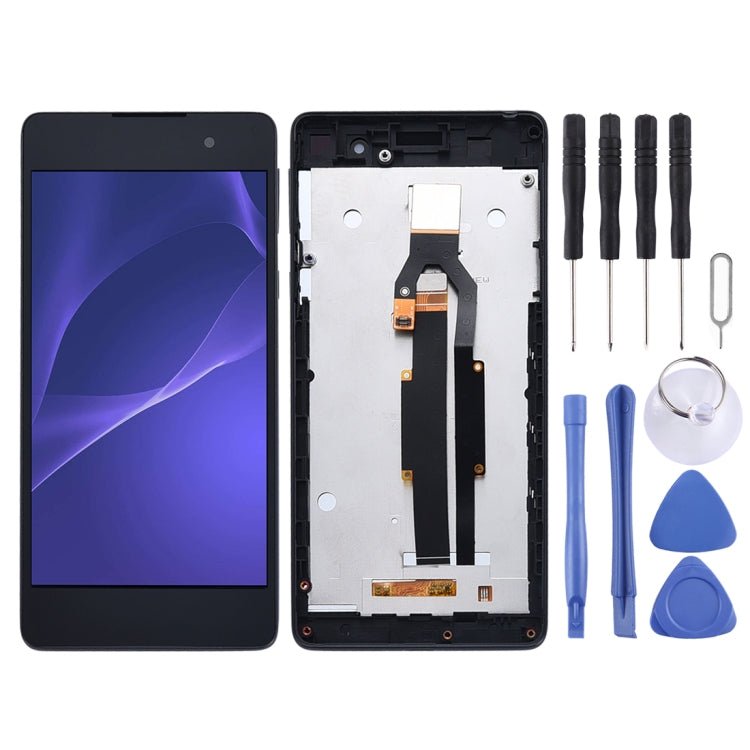 LCD Screen and Digitizer Full Assembly with Frame for Sony Xperia E5 F3311 F3313, For Xperia E5 - ORIWHIZ