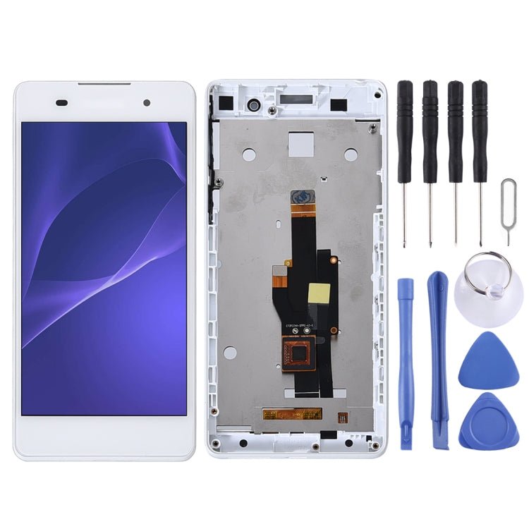LCD Screen and Digitizer Full Assembly with Frame for Sony Xperia E5 F3311 F3313, For Xperia E5 - ORIWHIZ