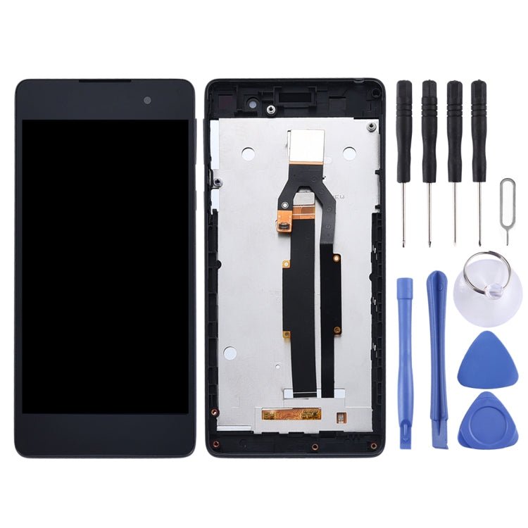 LCD Screen and Digitizer Full Assembly with Frame for Sony Xperia E5 F3311 F3313, For Xperia E5 - ORIWHIZ
