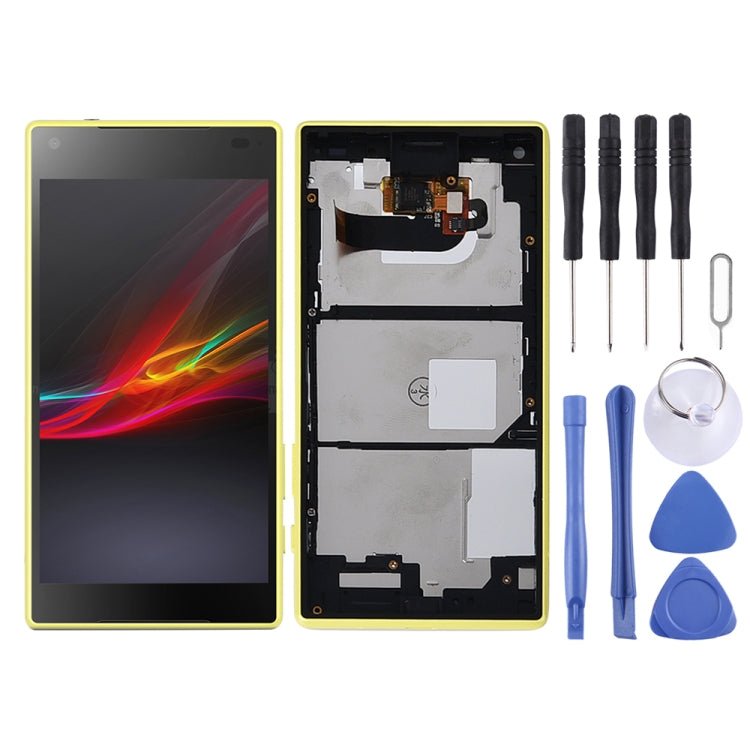 LCD Screen and Digitizer Full Assembly with Frame for Sony Xperia Z5 Compact / E5803 / E5823 / Z5 mini, For Xperia Z5 Compact OEM, Xperia Z5 Compact, Xperia Z5 Compact (Yellow) - ORIWHIZ