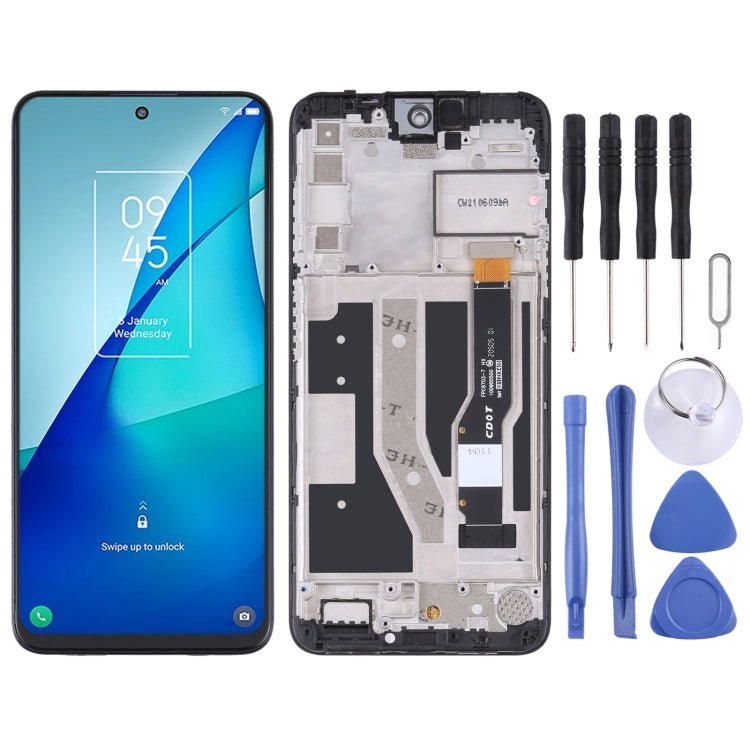 LCD Screen and Digitizer Full Assembly with Frame for TCL 20L / 20L+ / 20 Lite / 20S T774H T774B T775H T775B, For TCL 20L / 20L+ / 20 Lite / 20S - ORIWHIZ