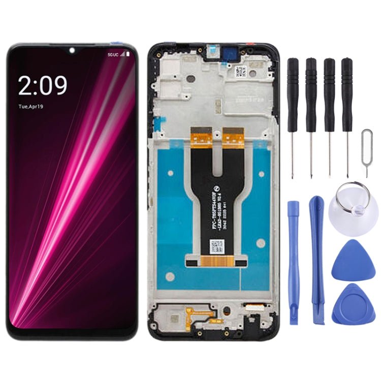 LCD Screen For T - Mobile Revvl 6 Digitizer Full Assembly with Frame, For T - Mobile Revvl 6(with Frame) - ORIWHIZ