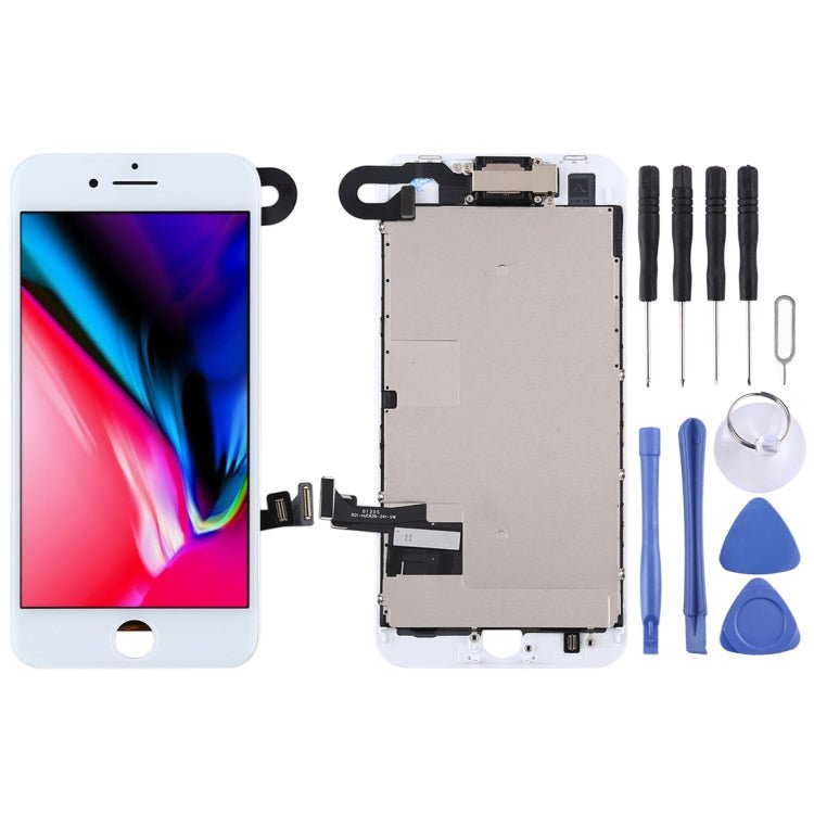 LCD Screen include Front Camera for iPhone 8, i8 White with Front Camera, i8 Black with Front Camera - ORIWHIZ