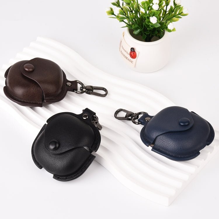 Leather TWS Earphone Protective Case with Hook, For Samsung Galaxy Buds Live / Pro - ORIWHIZ