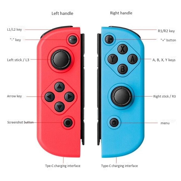 Left and Right Bluetooth Wireless Joypad Gamepad Game Controller for Switch, For Nintendo Switch - ORIWHIZNintendo AccessoriesNintendo Accessories GamepadsToys & Hobbies