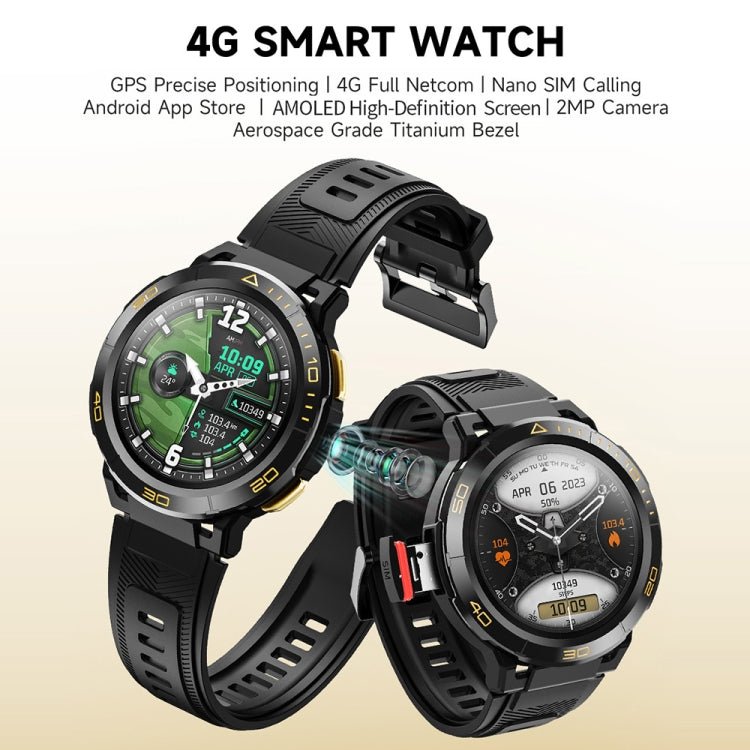 LEMFO Z1 1.43 inch AMOLED Screen Smart Watch, 4G Network Android 8.1, 4GB+64GB, Eurasian Version, 4GB+64GB - ORIWHIZ