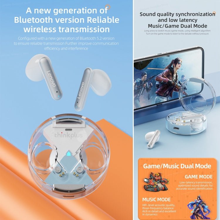 Lenovo LP10 TWS Wireless Bluetooth 5.2 Noise Reduction Earphone with Mic - ORIWHIZ