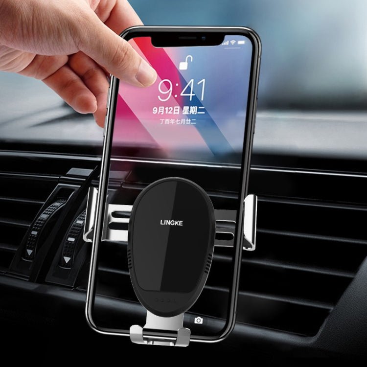 LINGKE Car Air Outlet Snap - in Gravity Mobile Phone Holder, Air Outlet Phone Holder - ORIWHIZ