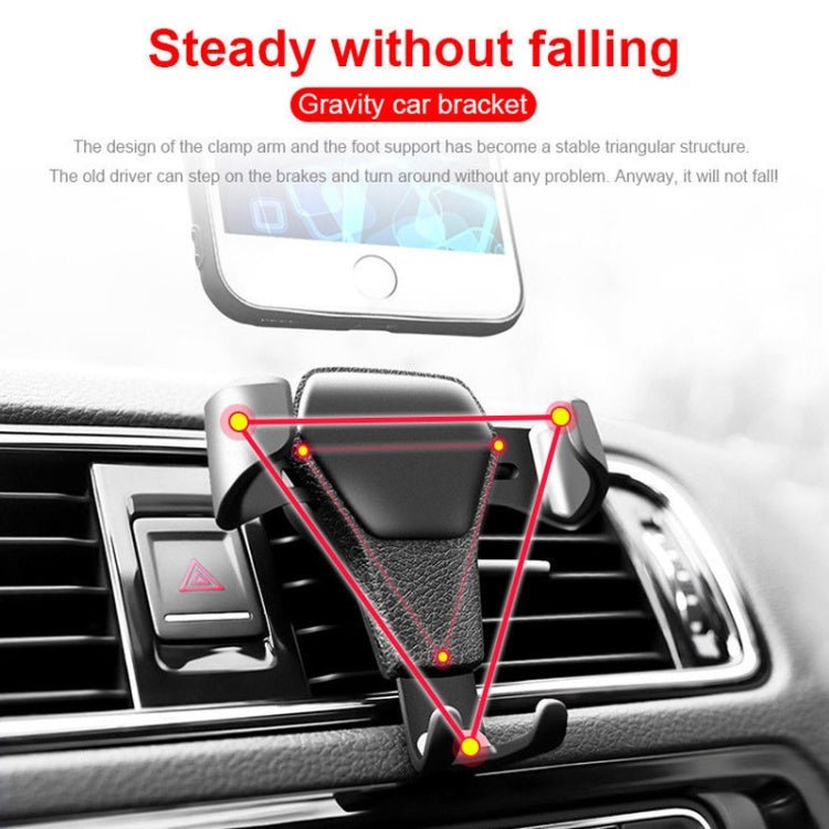 Litchi Texture Gravity Car Mount Phone Holder, Litchi Texture(Black), Litchi Texture(White) - ORIWHIZ