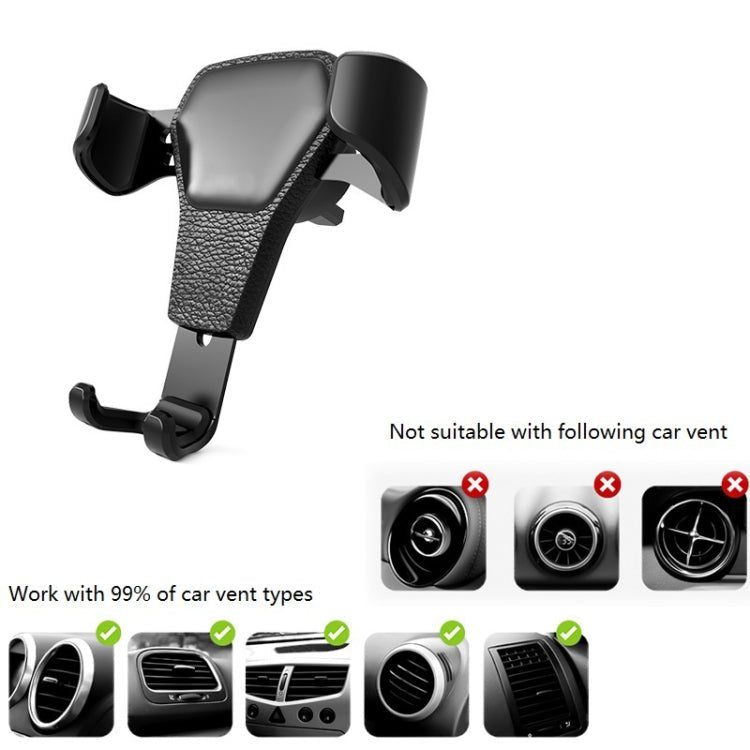 Litchi Texture Gravity Car Mount Phone Holder, Litchi Texture(Black), Litchi Texture(White) - ORIWHIZ