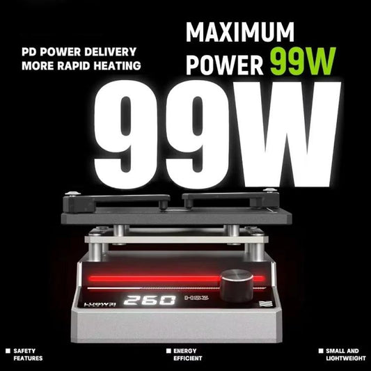 LUOWEI HS3 Universal Preheating Heating Station Layered Lamination Tinning Degumming Heating Station, US Plug, EU Plug - ORIWHIZ