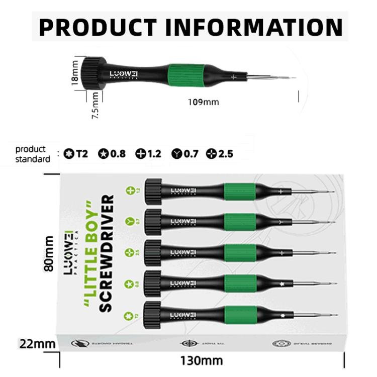 LUOWEI LITTLE BOY Smooth Bearings Alloy Magnetic Screwdriver Set - ORIWHIZ