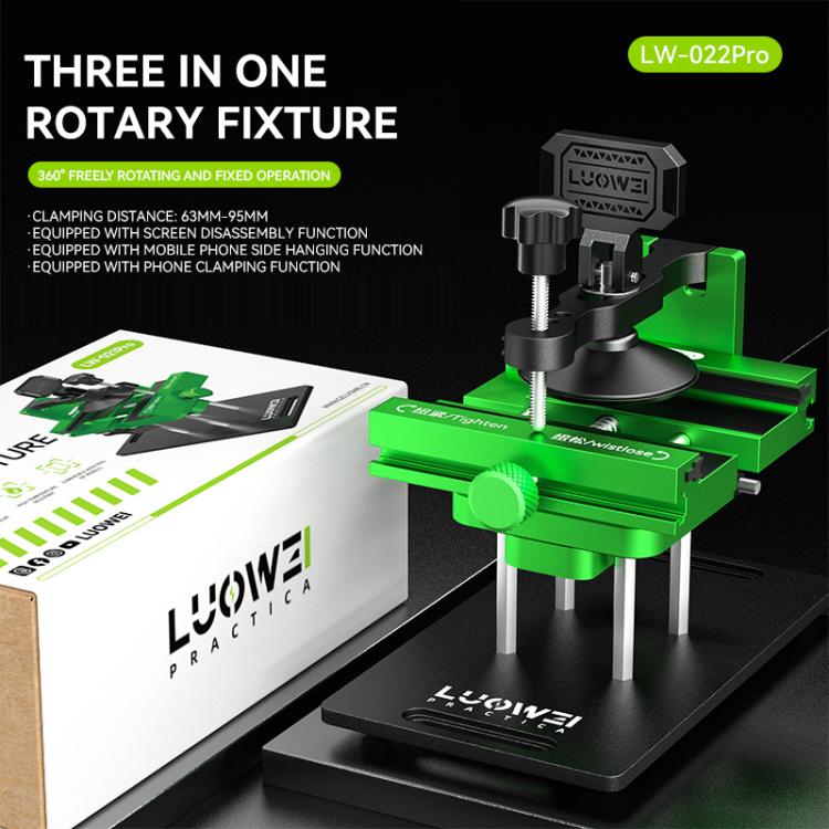 LUOWEI LW - 022Pro 2 in 1 Universal 360 Rotating Phone Back Cover Separation Fixture - ORIWHIZ